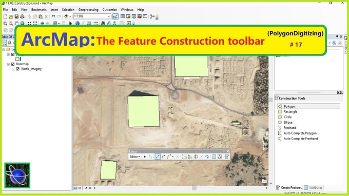 ArcMap: Feature Construction toolbar - Digitizing Polygon - ArcGIS Course - Urdu / Hindi - Part 17